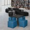 Regency Jean Square Vinyl Ottoman (Set of 4)- Peacock Teal N6263PT4PK - alternate 3